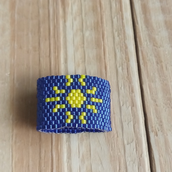 New Handmade Ring beaded new without tag - Picture 3 of 6